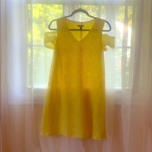 Yellow free flowing summer dress